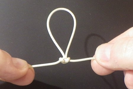 Butterfly Loop Knot - step 10