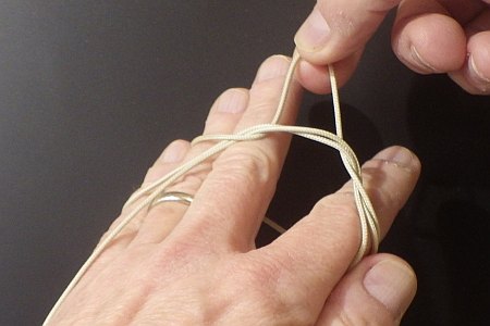 Butterfly Loop Knot - step 8