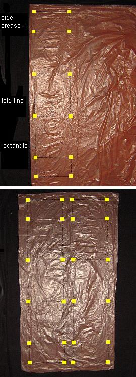 The 2-Skewer Box kite - marking the sail on plastic