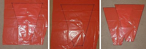 The Parafoil kite - the second side copied and cut.