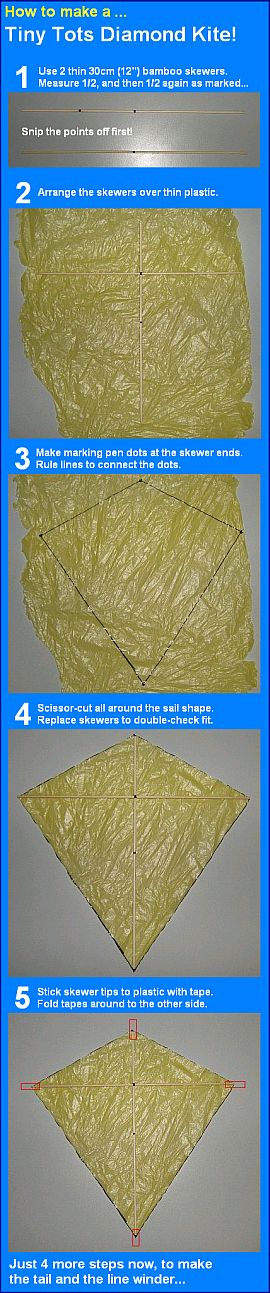 how to make a diamond kite